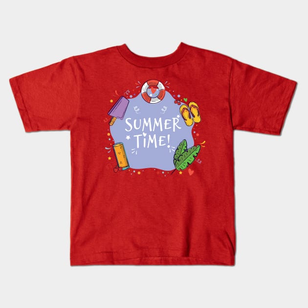 summer time Kids T-Shirt by salimax